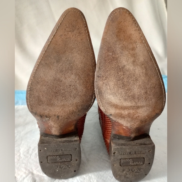VILLANO BOOTS,COWBOY PYTHON GENUINE Size 6.5EE - Picture 11 of 15